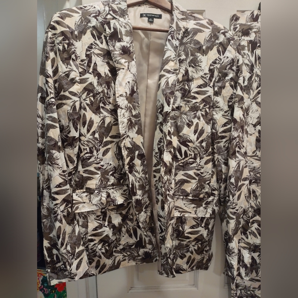 Men's INC printed, slim fit suit